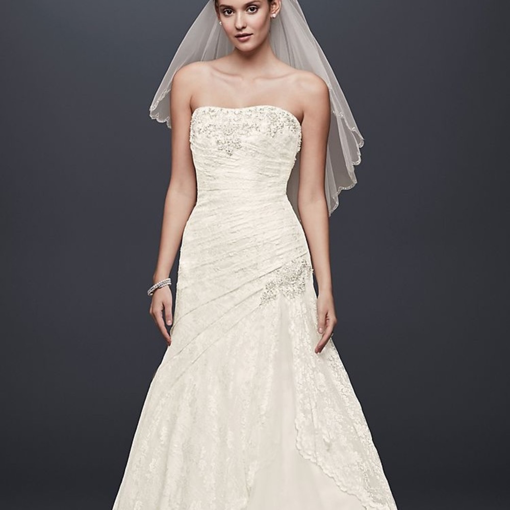 DAVID’S  BRIDAL Wedding Dress Beading n Side Split